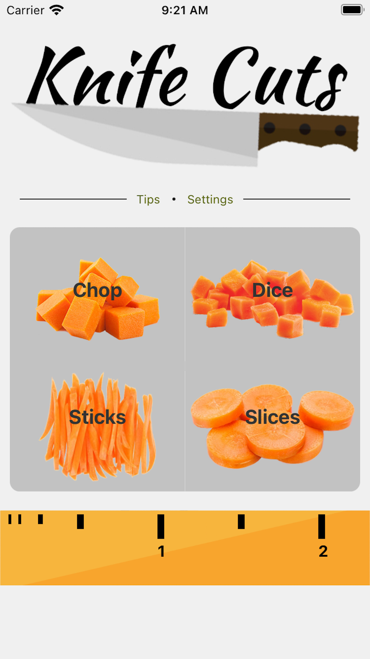 knife cuts app photo