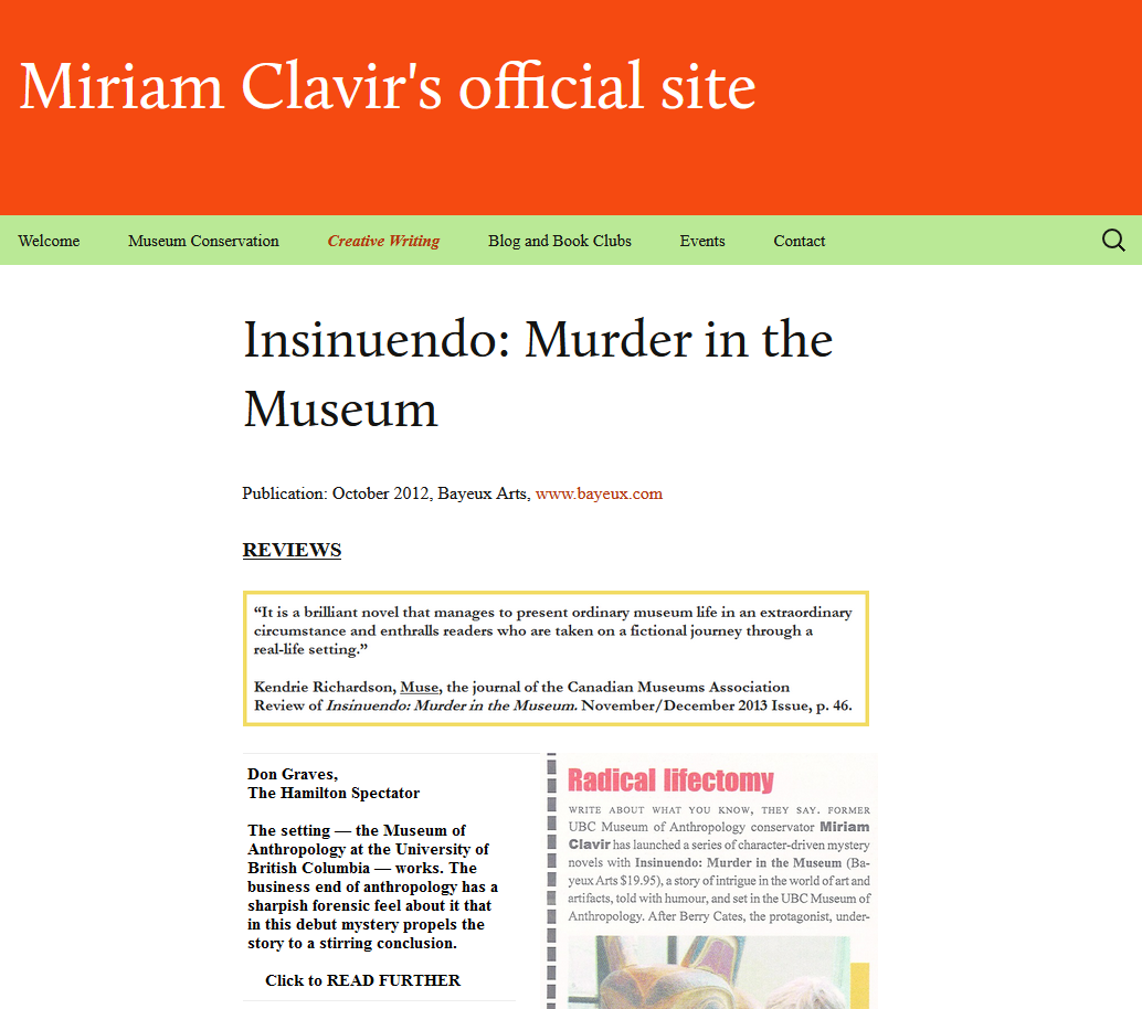 miriam clavir's website photo